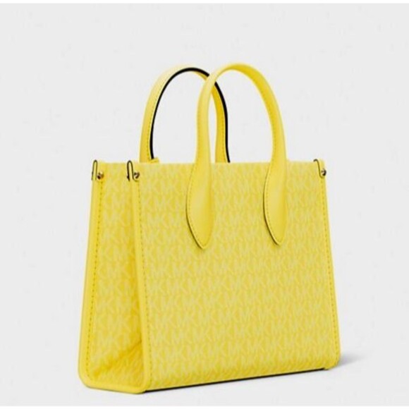 New Michael Kors Mirella Small Signature Logo Crossbody Bag Daisy Yellow - Picture 3 of 5